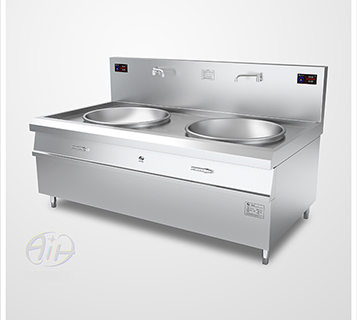 电磁双头大锅炒灶